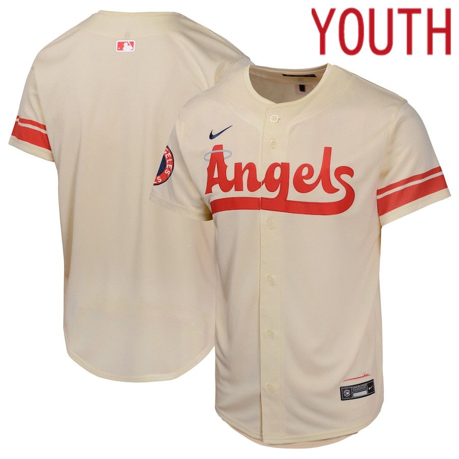 Youth Los Angeles Angels Nike Cream City Connect Limited MLB Jersey